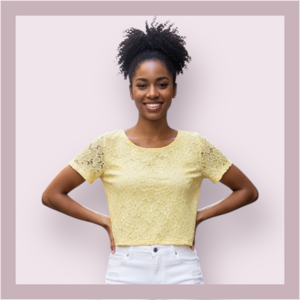 Lowrys Farm Lace Crop Top